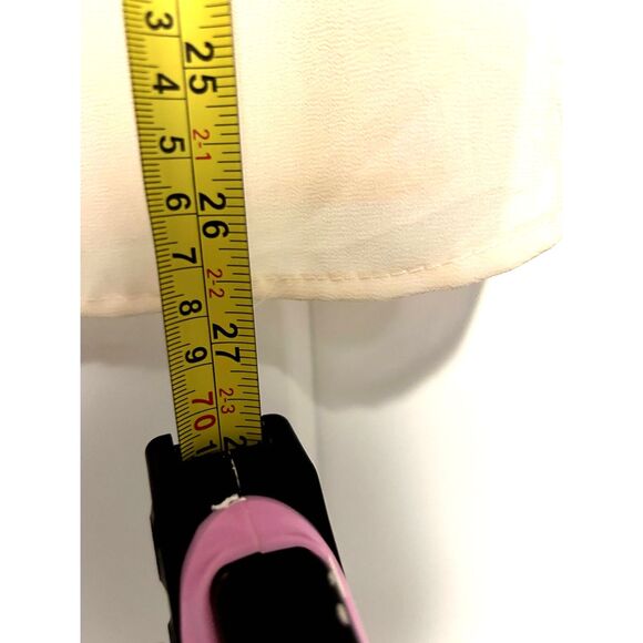 Jella Couture Women's Tan Lace Longe Sleeve Scoop Neck Lace Shoulder Blouse - Picture 6 of 8